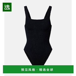 1h可退 香港直邮HUNZA G 女士 覆盖方形领泳衣 black黑色 舒适时