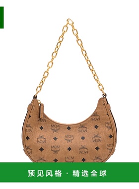 1h可退 香港直邮MCM 女士 字母印花拉鍊手提包 MWHFATA02斜挎包