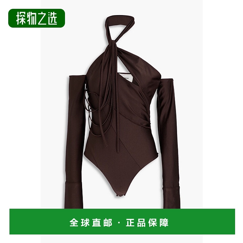 香港直邮Coperni 女士 剪口弹性针织连体衣 COPJS68545BROWN