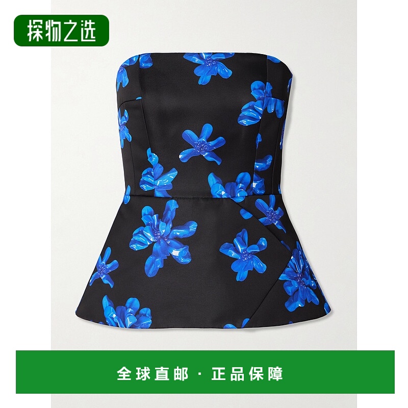 香港直邮EMILIA WICKSTEAD 女士 'Regan' 抹胸印花罗缎紧身胸衣 A