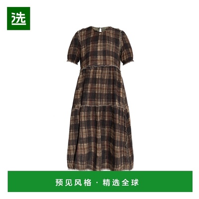 香港直邮R13 女士连衣裙 R13WR465R582B0PLAIDWITHTURQUOISEFLORA