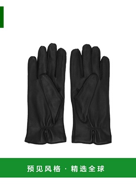 香港直邮Loro Piana 黑色徽标手套 FAI8883
