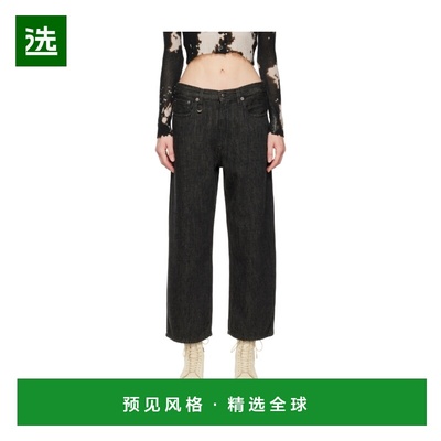 香港直邮R13 女士牛仔裤 R13WD049D076BKOZERINSEDBLACK