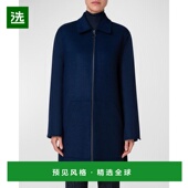 女装 1h可退 毛呢外 Fabiola 拉绒羊绒尖领外套 美国直邮 Akris