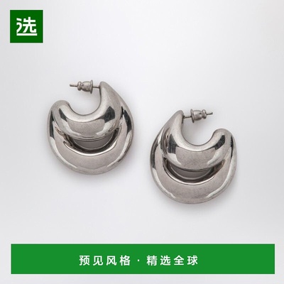 1h可退 香港直邮Panconesi 女士 BLOW UP HUGGIES 色调耳环(银色)