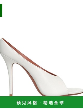 1h可退 香港直邮Amina Muaddi 女士 鞋跟白色高跟鞋 14S363457ANO