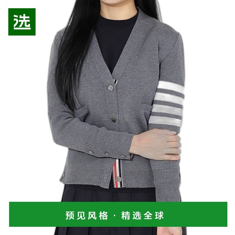 韩国直邮Thom Browne汤姆布朗TB针织衫女款FKC207A开衫灰色羊毛