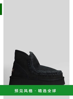 香港直邮MOU 女士雪地靴 431771FW681000A AW2025 黑色 Mou Mini