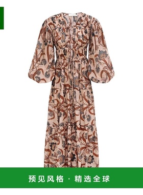 香港直邮Zimmermann Ascension Tie Billow Maxi 连衣裙 ASCENSIO