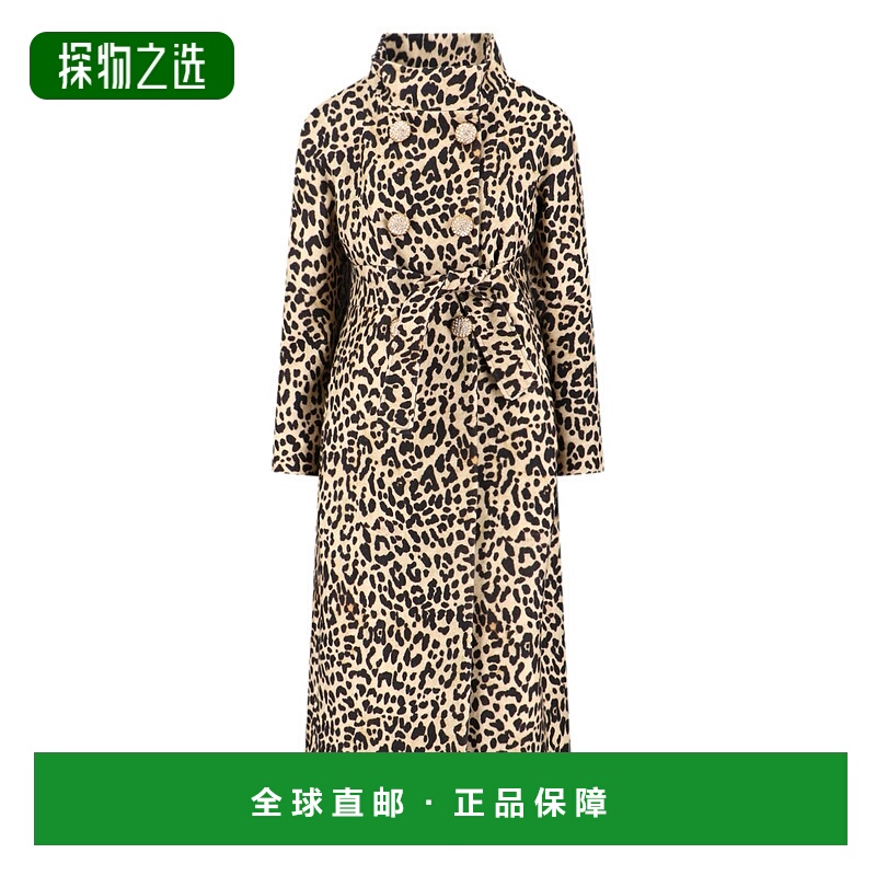 香港直邮valentino 华伦天奴 女士 動物紋印花羈扣外套 7B3CA7Y09