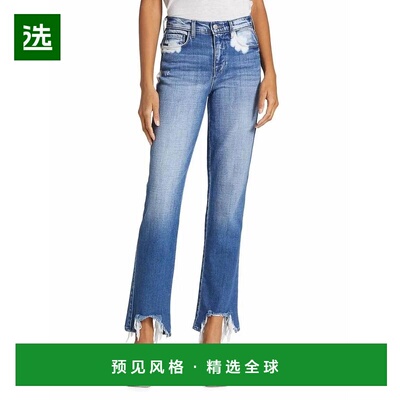 1h可退 【美国直邮】L Agence Harmon高腰修身牛仔裤 Montana破洞