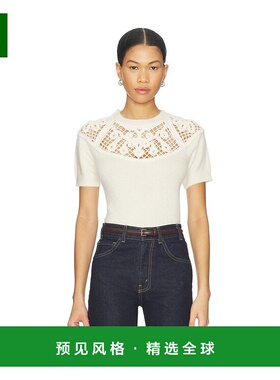 1h可退 香港直邮Frame Denim 女士 蕾丝褶皱毛衣 WP26KSW024