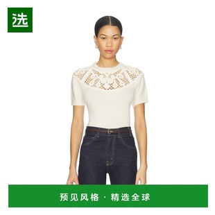 1h可退 香港直邮Frame Denim 女士 蕾丝褶皱毛衣 WP26KSW024