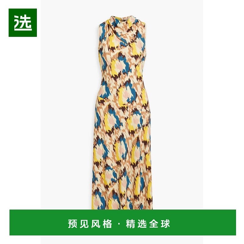 1h可退 香港直邮ULLA JOHNSON 女士 Kalena 印花绉纱中长连衣裙 P,女装/女士精品,连衣裙,淘宝优惠券,粉丝福利购,淘宝优惠卷