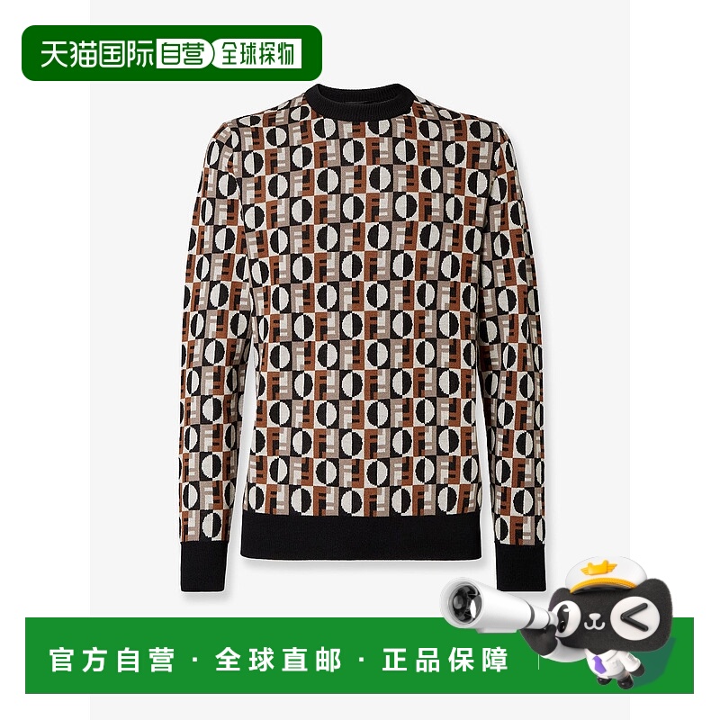 1h可退 香港直邮Fendi 芬迪 男士 Optical 羊毛毛衣 FZX091AVNZ