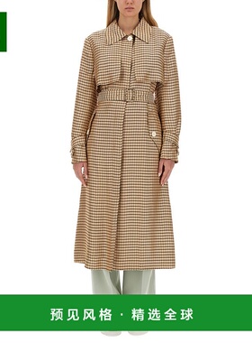 1h可退 香港直邮Lanvin 朗雯 女士 格纹风衣 RWCO00335726A23外套
