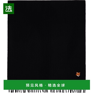 1h可退 香港直邮MAISON KITSUNE 男士 黑色 Fox Head 围巾 PM0620