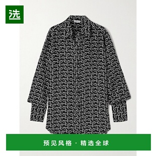 1h可退 香港直邮Burberry 巴宝莉 女士 B 提花長袖襯衫 8090732