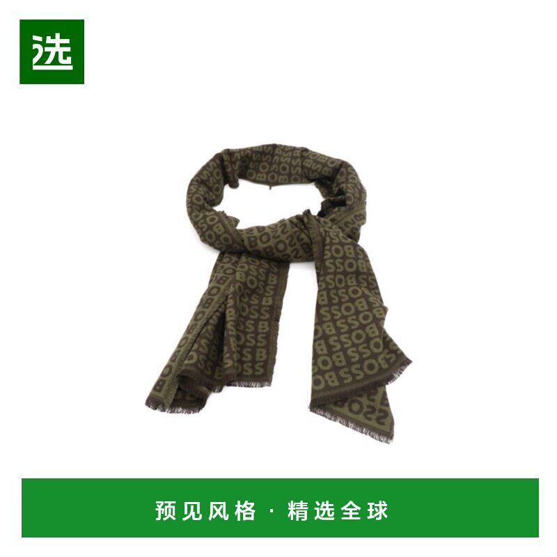 香港直邮BOSS HUGO BOSS 男士围巾  50518661342 AW2025绿色配饰