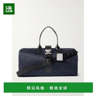 1h可退 香港直邮FPM Milano 男士 蝴蝶皮革饰边尼龙旅行包 A21284