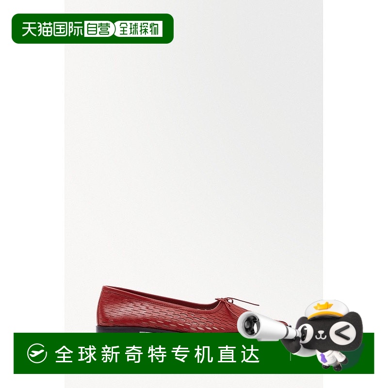 欧洲直邮COS 女士红色皮革平底鞋新款