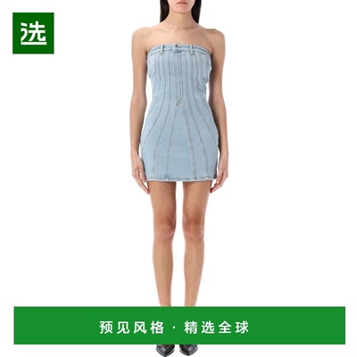 香港直邮MUGLER 女士连衣裙 RO16162426048 SS2025 蓝色 Spiral d