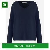 长袖 香港直邮Allude V领毛衣 SS2026 蓝色 女士针织衫 2621121214