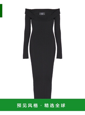 香港直邮Balmain 露肩连衣裙 EF1RL109KH82新款长袖
