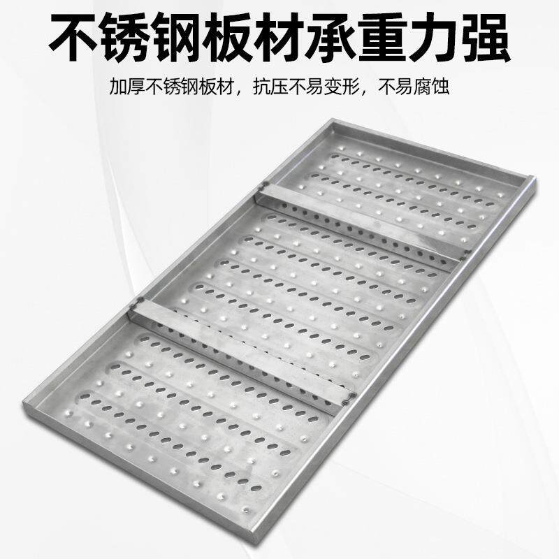 不锈不钢沟盖板地 加厚201/304厨房IIM下水道明沟滑防防鼠锈钢盖