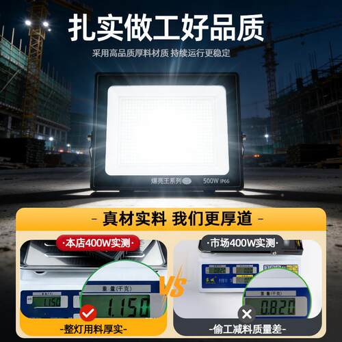 晶本（灯业led投光射灯户外防水工厂房路车外间室照明庭院探照灯