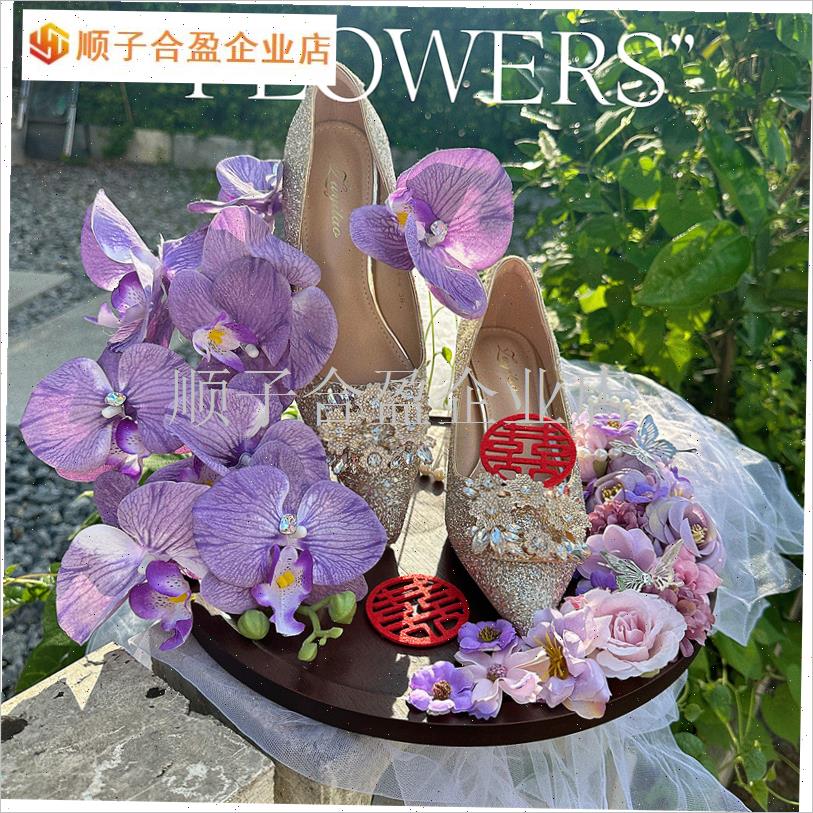 采购产品婚礼g装饰照片道具简单的展示架完成实木婚礼鞋托盘手工.