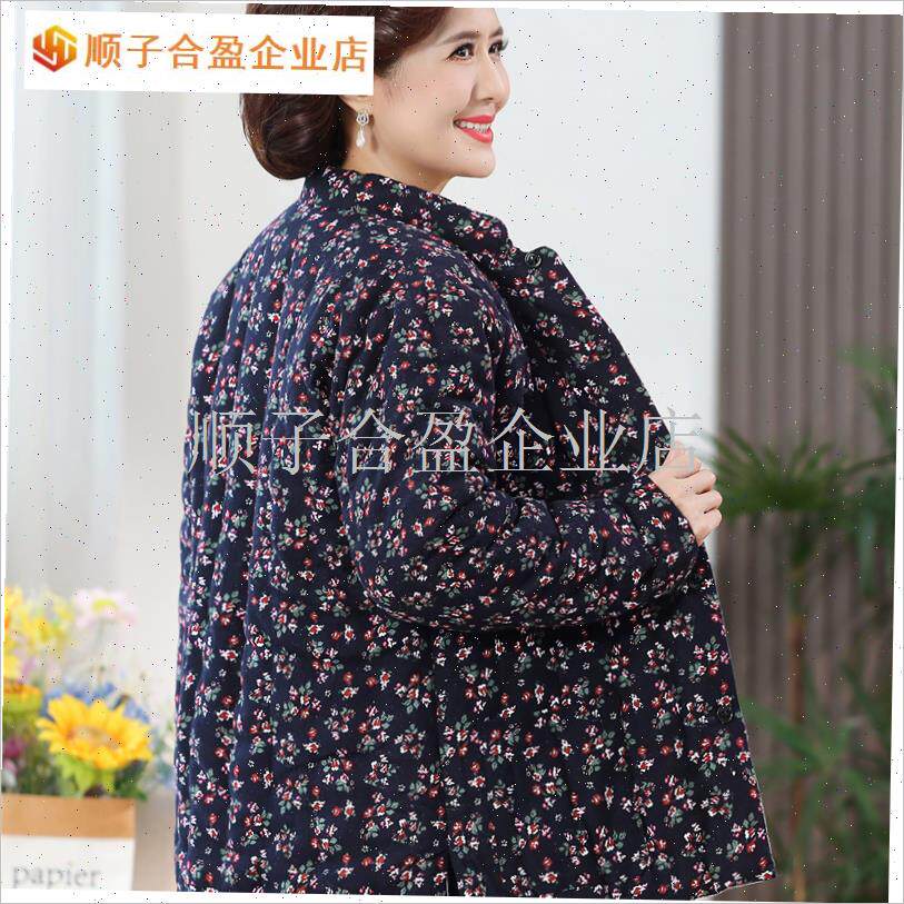 纯手工棉花棉衣女冬季加厚保暖棉服奶奶居家Q大码棉袄妈妈装外套.