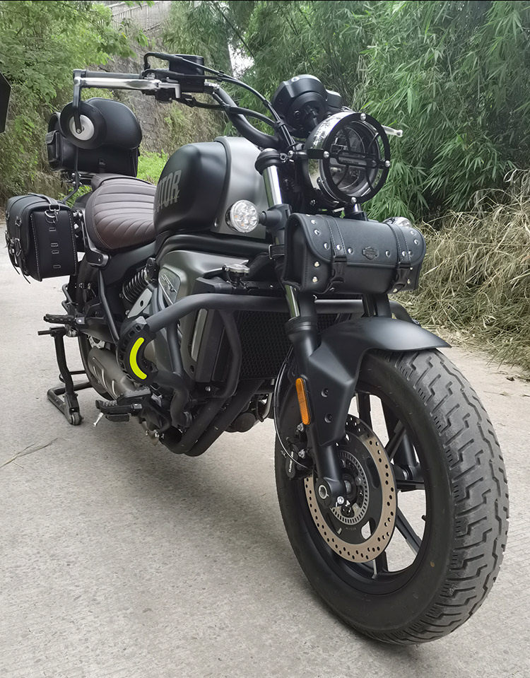 适用闪500s保险杠qj50011d加强护杠防摔杠竞技杠摩托车改装件