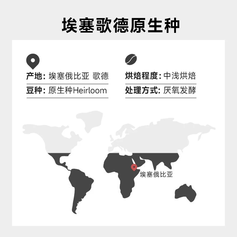 M2M埃塞俄比亚精品手冲咖啡豆新鲜现磨歌德定制厌氧哈图米110g