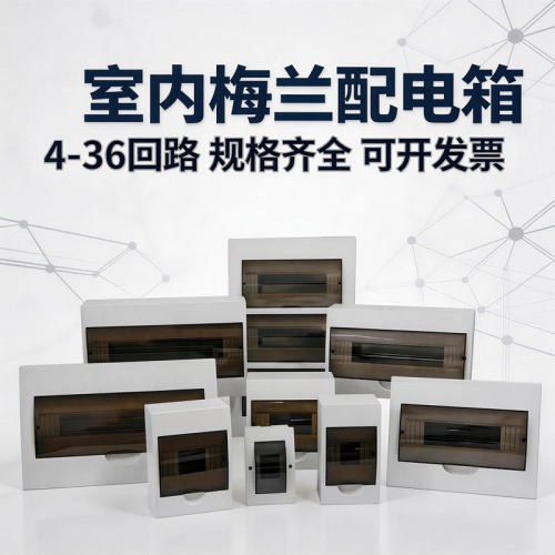 家用明装塑料配电箱室内4/6/8/10/12/15/18/24/36回路梅兰空开盒