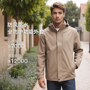 蓝途2518硬壳冲锋衣央广优选购物男女两件套高级感超好看T800外套