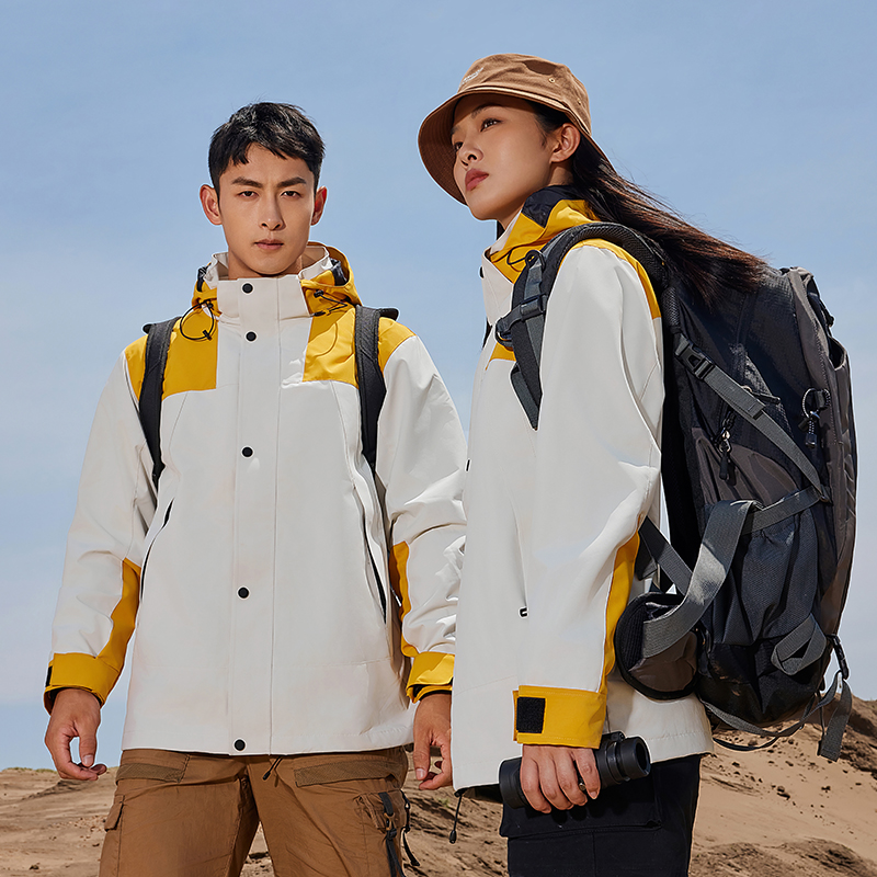 蓝途冲锋款外套三合一可拆卸上衣