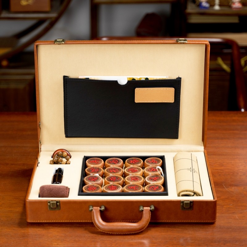 珍珑石中国象棋红木实木高档礼盒