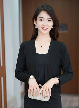 夏季女新款冰丝百搭短款小外套防嗮修身小披肩搭配裙子吊带小开衫