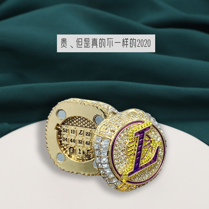 2020湖人詹姆斯总冠军戒指 篮球迷纪念品收藏生日礼物送同学朋友