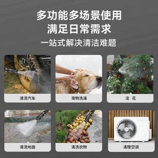 亚马逊Car Wash水枪家用便携锂电伞状水柱电机大功率高压洗车水枪