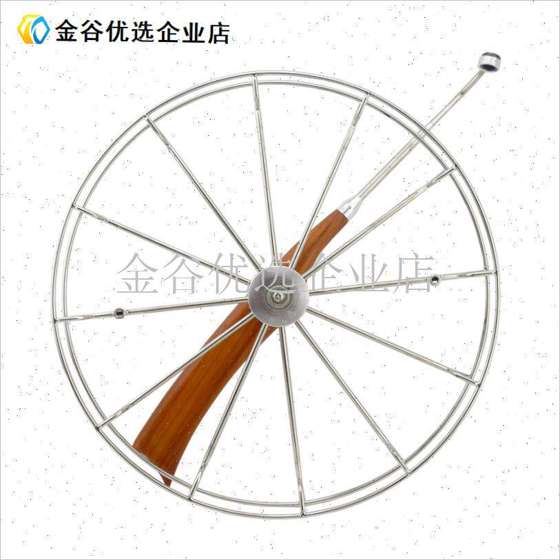 风筝盘鹰轮胜利不锈钢28-32-36cm大轴承静音手U握轮橡木微风收线\