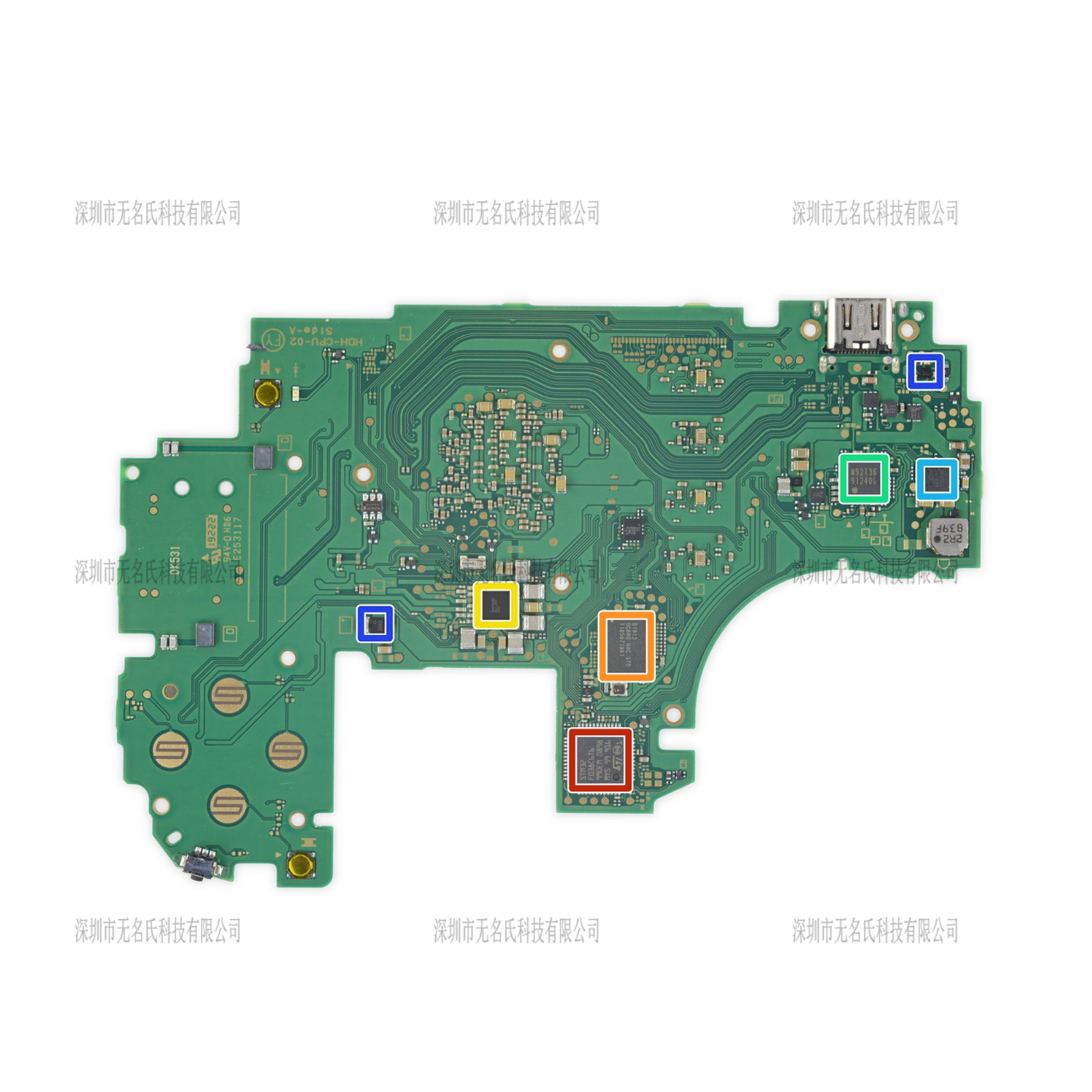 SWITCH LITE游戏芯片 STM32F038C6 MAX77620HEWJ M92T36 BQ24193