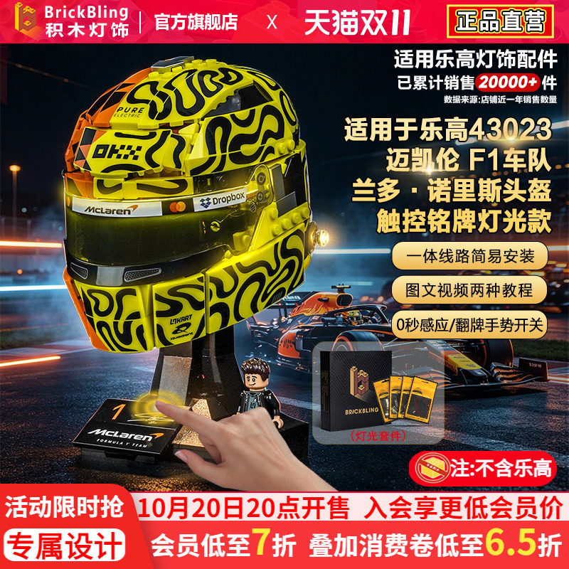 43023迈凯伦F1诺里斯头盔灯饰
