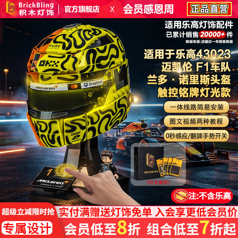 43023迈凯伦F1诺里斯头盔灯饰
