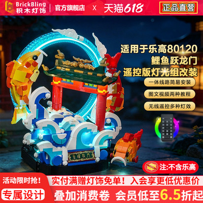 80120鲤鱼跃龙门灯饰配件