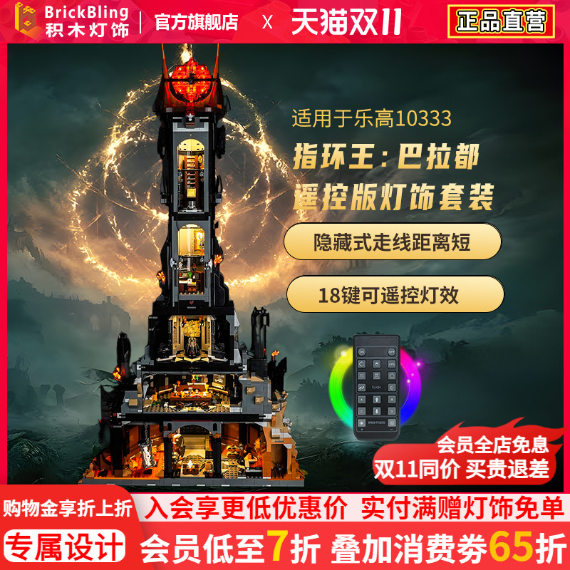 适用于乐高10333指环王灯展示盒
