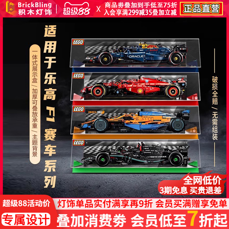 适用于赛车F1系列亚克力展示盒