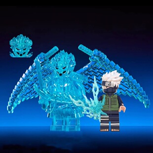 汇乐积木玩具高火影忍者须佐能乎宇智波斑带土佐助卡卡拍照小人仔