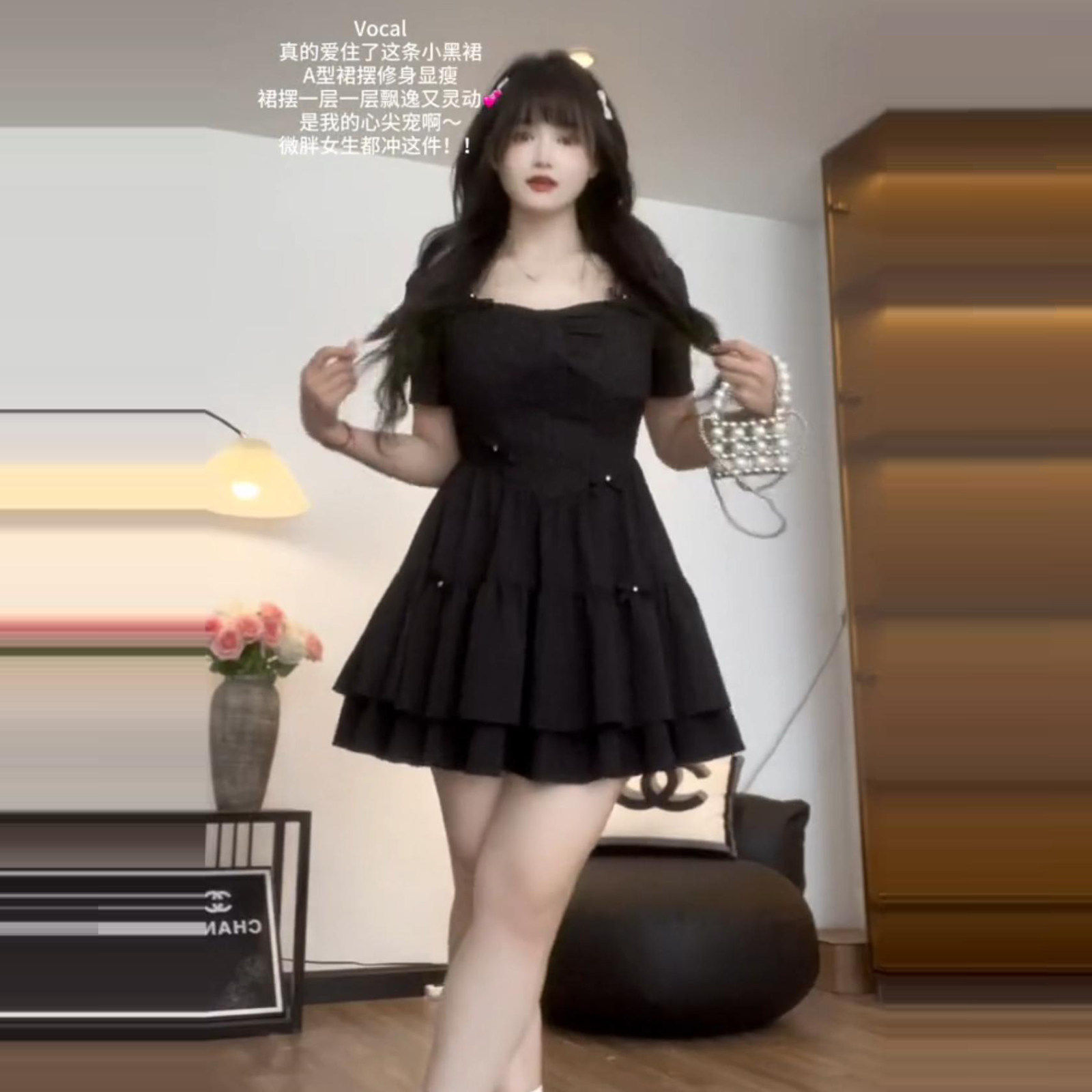 大尺码收腰a字洋装女夏季胖mm显瘦法式赫本风桔梗绝美高级感裙子